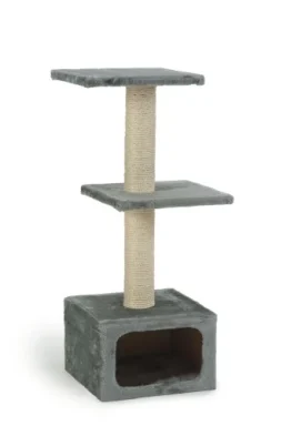 Beeztees dora - krabpaal - grijs - 38x38x91 cm