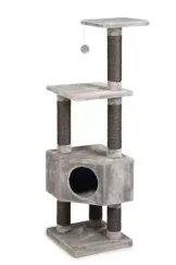 Beeztees figado - krabpaal - grijs - 40x40x135 cm