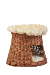 Ronde Bruine Rieten Kattenmand