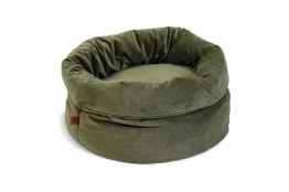 Designed by lotte fluco - kattenmand - fluweel - groen - 45x45x35 cm